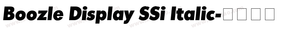 Boozle Display SSi Italic字体转换